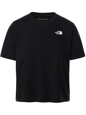 The North Face Kadın Siyah Foundation Crop Tişört Outdoor Kullanım İçin Rahat ve Şık