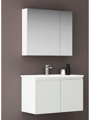 Orka Terme 80 cm Mdf Beyaz Banyo Dolabı Takımı