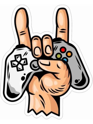Sticker Master Rocker - Gamer - Gaming - Esports Sticker - Renkli Oto Motor Pc Etiket
