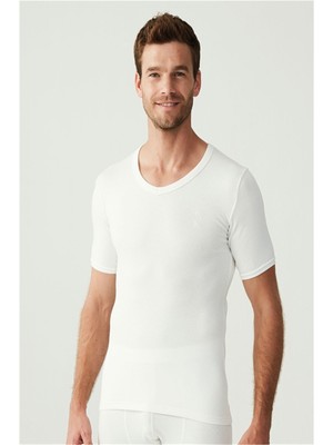 U.S. Polo Assn. 17035 Erkek Termal Kısa Kol Beyaz İçlik