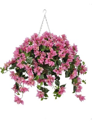 Nettenevime Yapay Çiçek Sarkaç Sepette Begonvil Bodrum Çiçek Sepeti Pembe