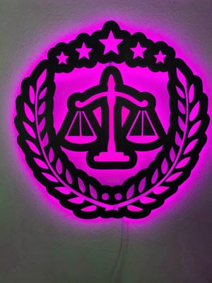 Dekoraven Adalet Terazisi LED Işıklı Tablo