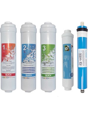 Hsb Ihlas Aura Cebilon Plus Uyumlu Su Arıtma Cihazı 12 Inç Inline 5'li Membranlı Filtre Seti