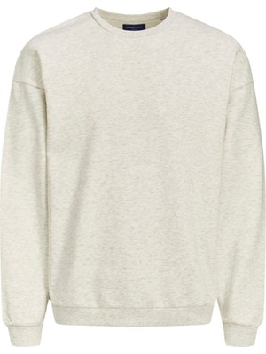 Jack & Jones Erkek White Melange Sweatshirt