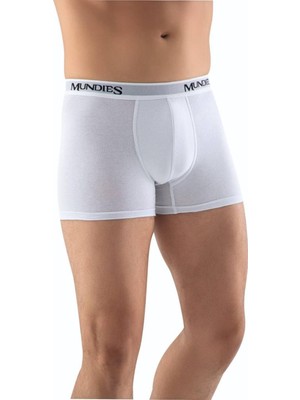 Mundies 3 Adet Beyaz Renk Likralı Boxer