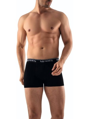 Mundies 1 Adet Siyah Renk Likralı Boxer