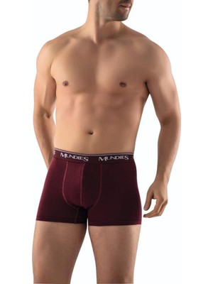 Mundies 1 Adet Bordo Renk Likralı Boxer