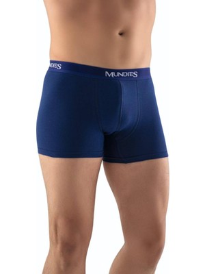 Mundies 1 Adet Lacivert Renk Likralı Boxer