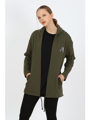 Alexander Gardi Kapüşonlu Omuz Detaylı Uzun Hırka (B21-30305)