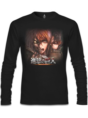 Llord T-Shirt Attack On Titan Siyah Erkek SweaT-Shirt