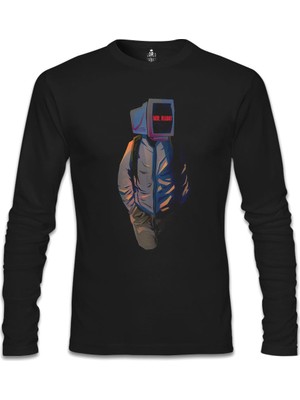 Mr. Robot Siyah Erkek Sweatshirt