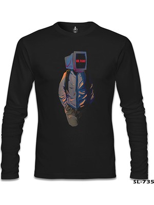 Mr. Robot Siyah Erkek Sweatshirt