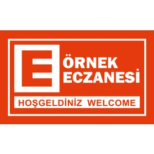 Olunca Eczane Logolu Tasarım Kapı Önü ve Ev İçi Paspas 45x75 cm