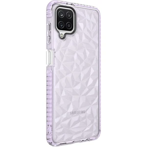 Case World Samsung Galaxy M12 Kapak Prizma Darbe Emici Arkası Şeffaf Silikon Kılıf - Mor