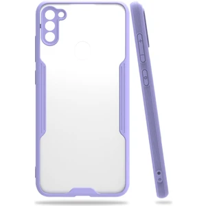 Samsung Galaxy A11 (A115) Kılıf Platin Matte Silikon Arka Kapak Lila
