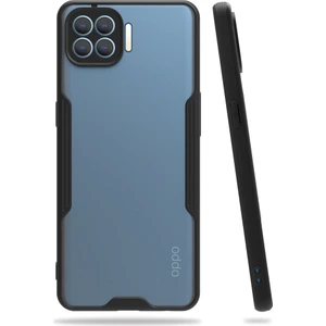Oppo Reno4 Lite Kılıf Platin Matte Silikon Arka Kapak Siyah