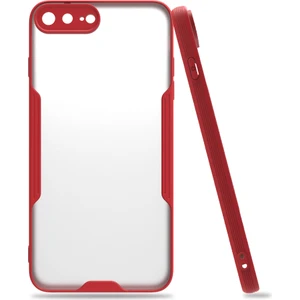 iPhone 7 Plus / 8 Plus Kılıf Platin Matte Silikon Arka Kapak Kırmızı