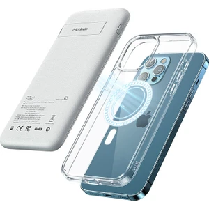 MC-8770 Magsafe 15W WIRELESS-20W Pd Hızlı Şarj Destekli 10.000 Mah Powerbank Gri