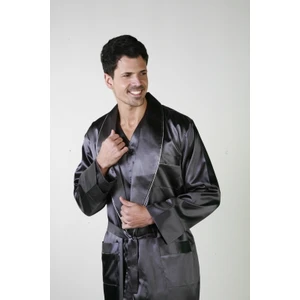 Ancelo erkek Saten Robdöşambr, Saten Pijama ve Pamuk Pijama 5li Damat Çeyiz Set ANC2010