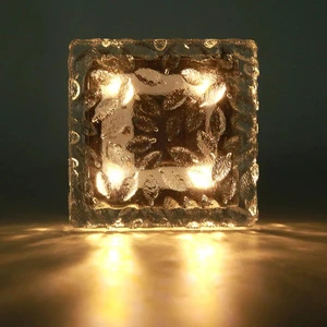 Solar 4 Ledli Buz Cam Güneş Enerjili Zemin Dekoratif Bahçe Aydınlatma