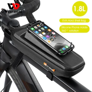 West Biking Yağmur Geçırmez Bisiklet Çantası Ön Tüp Telefon Kılıfı Sert Kabuk Kılıf Cep Telefonu Tutucu Bisiklet Bisiklet Aksesuarları Dağı (Yurt Dışından)