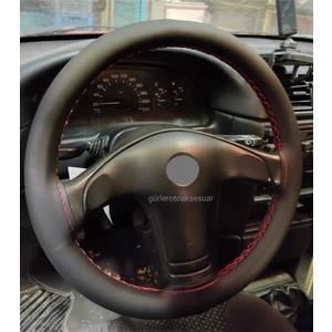 Gürler Oto Aksesuar Opel Vectra B Kasa Direksiyon Kılıfı Kırmızı-Siyah 10.5cm