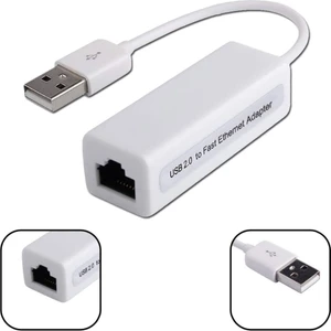 USB Ethernet Çevirici USB 2.0-10/100 Mbps RJ45 Ethernet Çevirici Adaptör USB Internet Kablosu