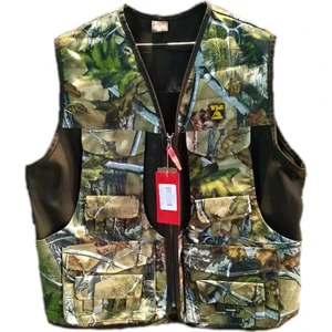 Haki Yeşil Ağaç Desenli Avcı Yelek -YEL27173 Hya - M