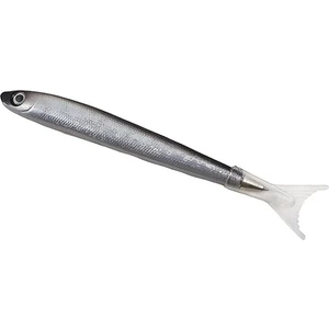 Hamsi Balık Desenli Tükenmez Kalem - 1 Adet, Siyah-Gri, 15 cm