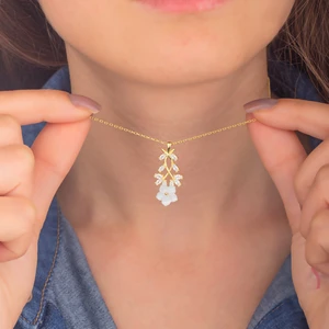 Miavi Silver 925 Ayar Gümüş Yasemin Çiçeği Kolye