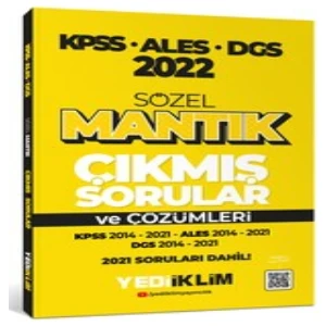 Yediiklim Yayınları 2022 KPSS-ALES-ALES Sözel Mantık Çıkmış Sorular ve Çözümleri