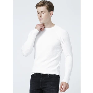 Bisiklet Yaka Basic Krem Erkek Kazak GUSTAV-Y