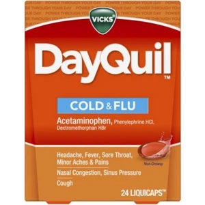 Vıcıksa Dayquil Cold & Flu Multi-Symptom Liquicaps 24ct