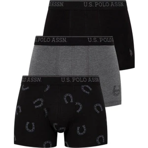 U.S. Polo Assn. 80304 Erkek Siyah-Antrasit-Siyah 3'lü Boxer