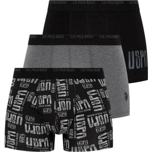 U.S. Polo Assn. 80338 Erkek Antrasit-Siyah-Gri 3'lü Boxer