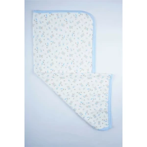 Miniko Kids Yeni Doğan Bebek Kapitone Battaniye %100 Pamuk Desenli Mavi 80 x 80 cm