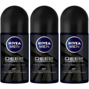 Men Deep Dimension 48H Roll On 50 ml x 3 Adet