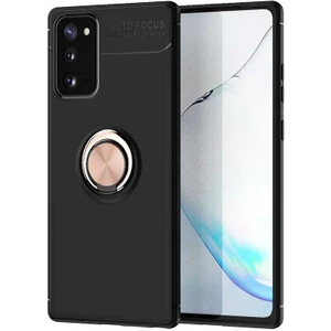 Samsung Galaxy S20 Fe Yüzüklü Manyetik Ravel Kılıf Siyah Bronz