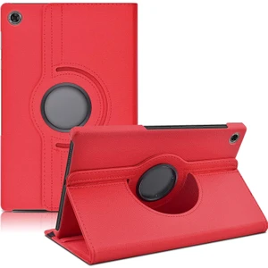 Lenovo Tab M10 Fhd Plus TB-X606F 10.3" 360° Dönen Standlı Kılıf + Nano Cam Ekran Koruyucu - Kırmızı