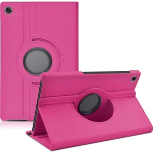 Lenovo Tab M10 Fhd Plus TB-X606F 10.3" 360° Dönen Standlı Kılıf + Nano Cam Ekran Koruyucu - Pembe