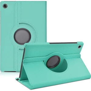 Lenovo Tab M10 Fhd Plus TB-X606F 10.3" 360° Dönen Standlı Kılıf + Nano Cam Ekran Koruyucu - Turkuaz
