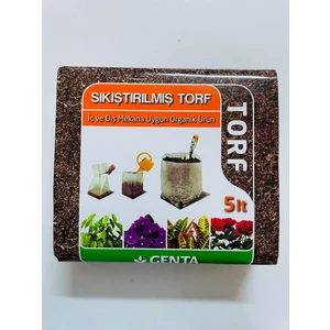 Sıkıştırılmış Torf 5lt Cocopeat Çiçek Torfu Çiçek Toprağı Hazır Toprak Torf