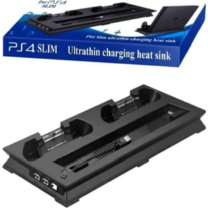 Ps4 Slim Multi Fonksiyonel Fan ve Gamepad Şarjlı Stand Yh-15 Siyah