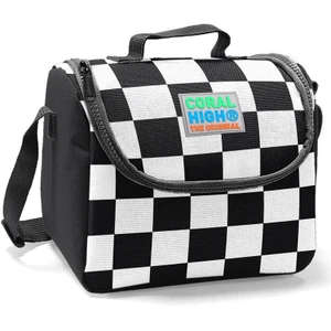 Coral High 22714 Kids Damalı Thermo Beslenme Çantası Siyah - Beyaz
