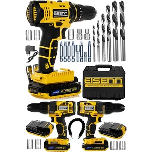 Germany Technology S - Welly 58 V 6 Ah Darbeli Metal Şanzıman Çift Akülü Vidalama Matkap 27 Pcs Set