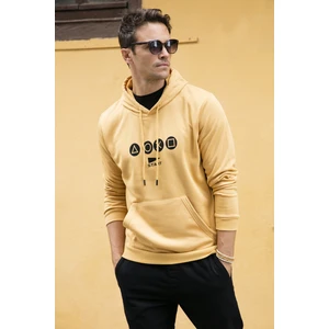 Slim Fit Baskılı Kanguru Cepli Kapüşonlu Sweat Erkek Sweat 5896593