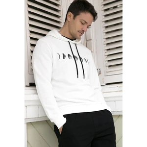 Pamuklu Baskılı Kapüşonlu Slim Fit Sweat Erkek Sweat 5905238