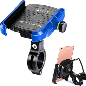 Zszh Motosikletler / Bisiklet USB Şarj Cihazı Qc 3.0 6-9 cm Cihaz Için Hızlı Şarj Braketi (Yurt Dışından)