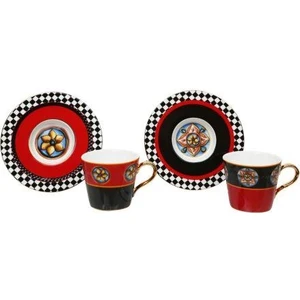 Lucky Art Ember Bone 6'lı 80 cc. Kahve Fincan Seti