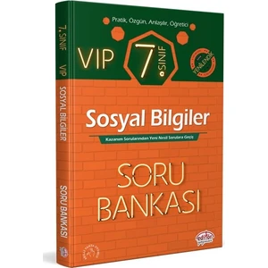 Editör Yayınları 7. Sınıf Vıp Sosyal Bilgiler Soru Bankası